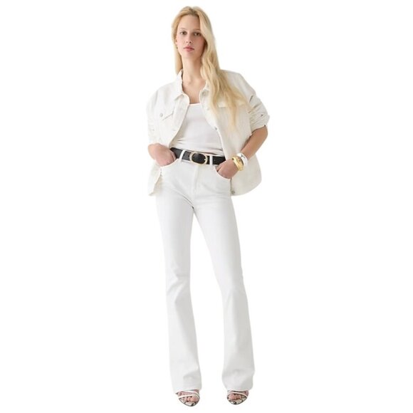 J. Crew Skinny Flare Jeans White Sz 25  BO801 - Picture 1 of 12